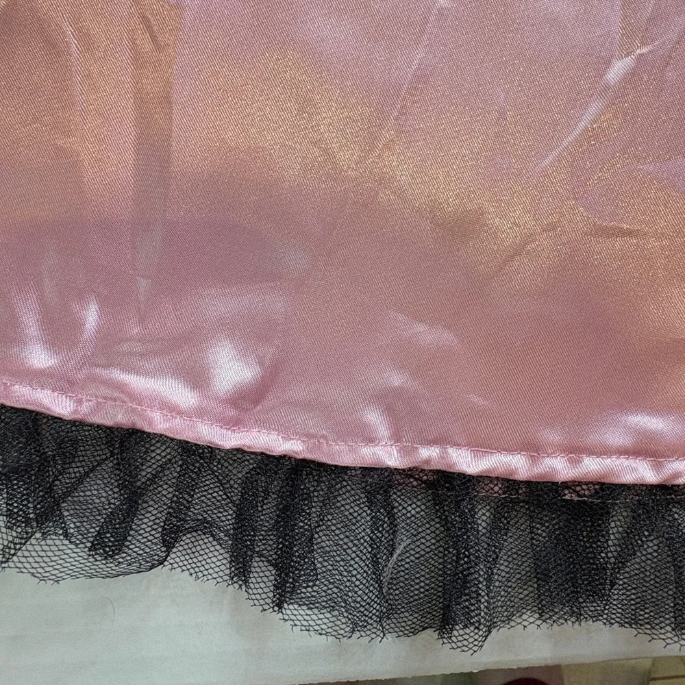 Amscan Costumes USA Girls 50s Poodle Skirt Dress Medium 8-10 Pink Black Sock Hop